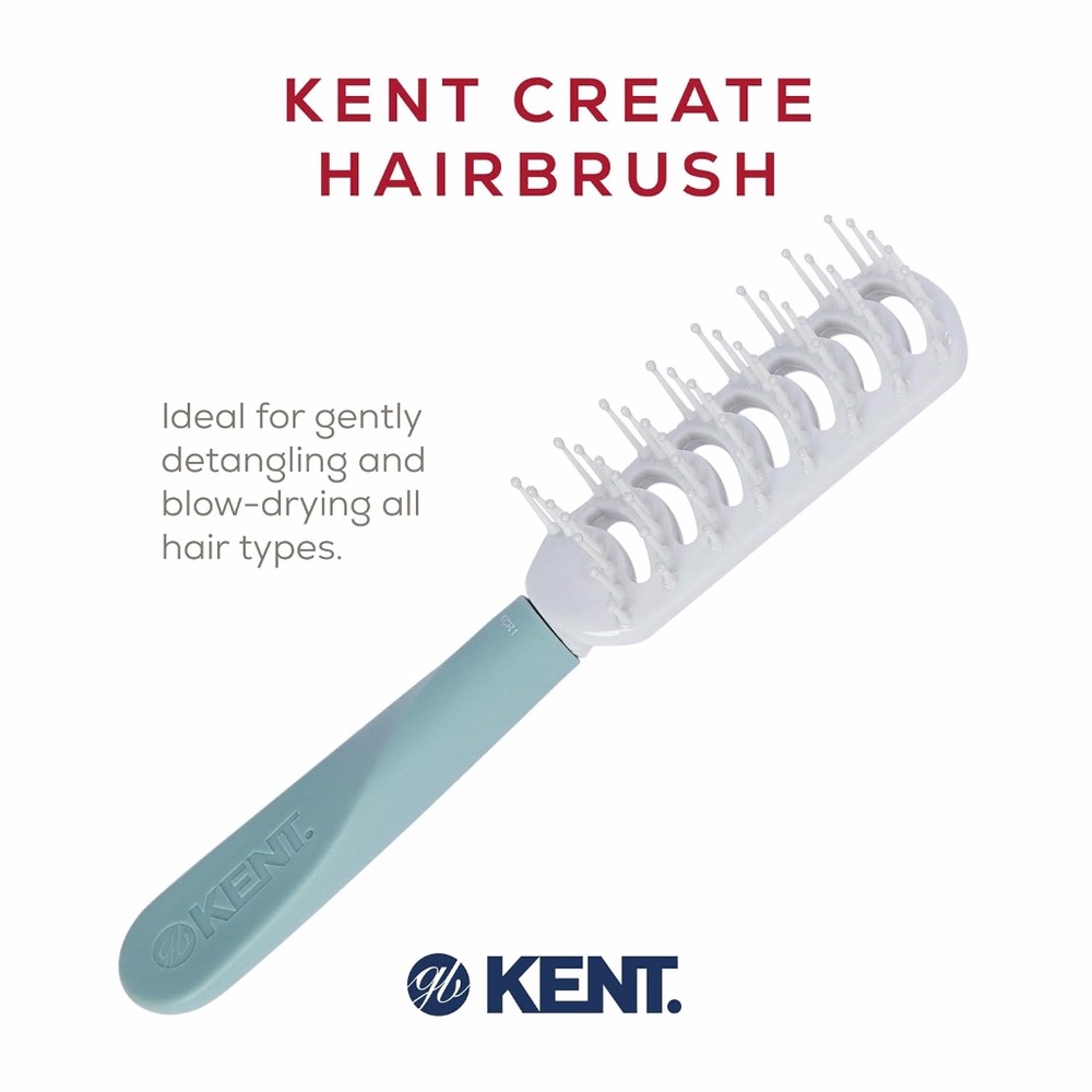 Kent KCR1 "Create" Vented Hair Brush for Blowdrying, Creating Root Lift UNBOXED